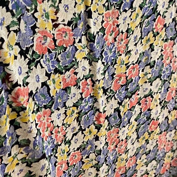 Reversable Floral Black Blouse Flowy Oversized fit  , Boho Western Cadual Chic - Picture 8 of 9